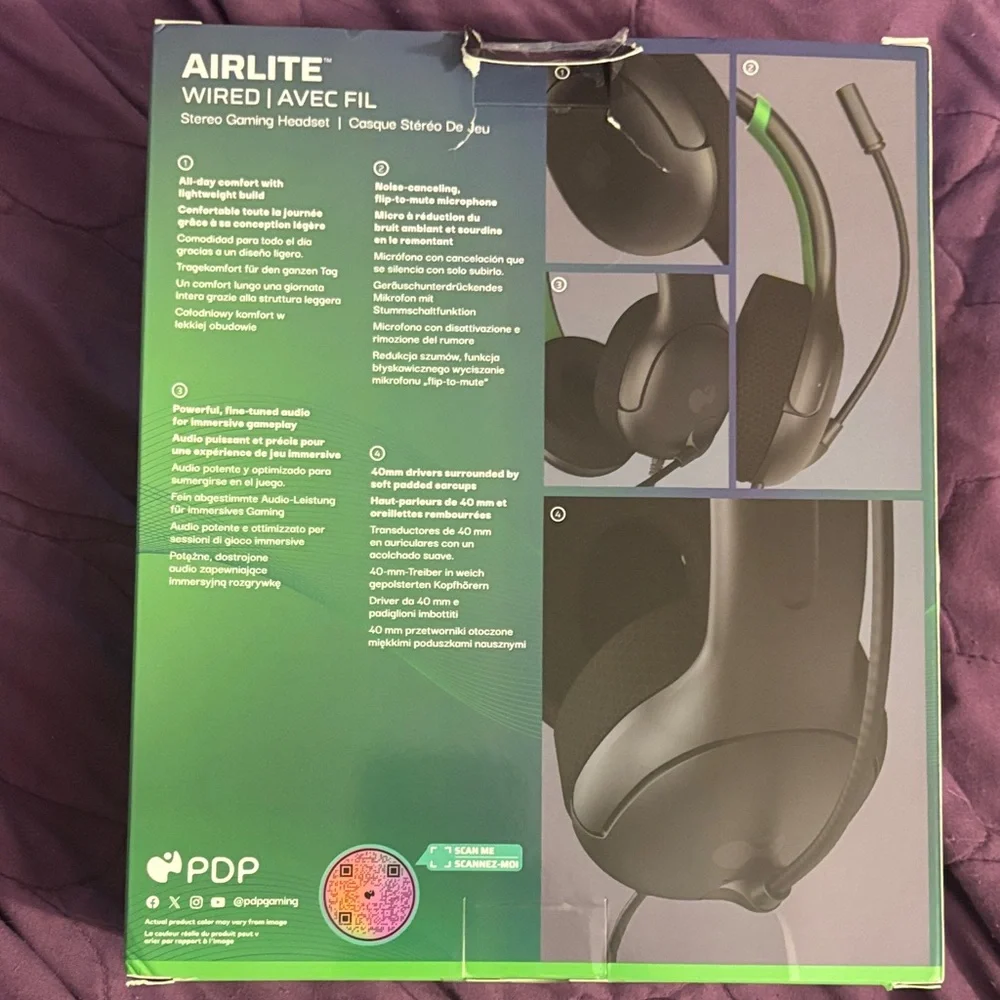 Airlite Wired Gaming Headset for Xbox — Black